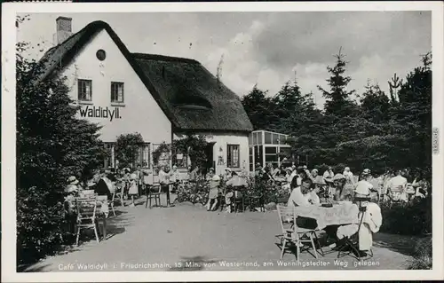 Westerland Gemeinde Sylt Partie am Cafe Waldidyll im Friedrichshain 1934