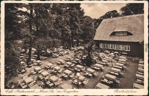 Ansichtskarte Tiergarten-Berlin Cafe Restaurant Neuer See im Tiergarten 1933 