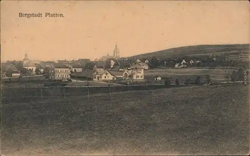 Bergstadt Platten Horní Blatná Partie an der Stadt b Karlsbad Eger 1917