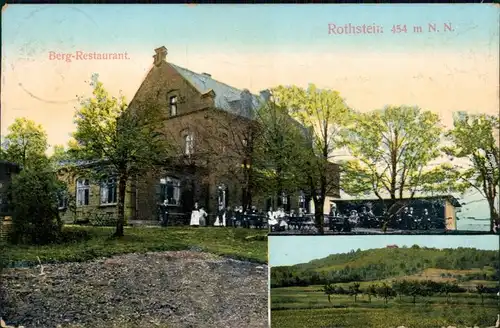 Ansichtskarte Löbau 2 Bild: Rothstein: Berg und Restaurant 1913 