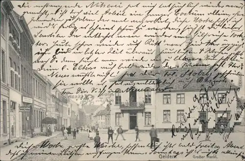 Ansichtskarte Geldern Partie am Großen Markt 1909 