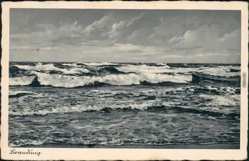 Ansichtskarte Henkenhagen Ustronie Morskie Brandung b Kolberg 1932