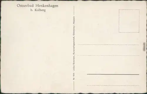 Ansichtskarte Henkenhagen Ustronie Morskie Windstärke 11 b Kolberg 1932