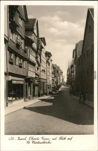 Ansichtskarte Kassel Cassel Oberste Gasse - Geschäfte 1929 