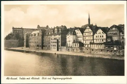 Ansichtskarte Kassel Cassel Fulda, Altstadt, Regierungsgebäude 1932