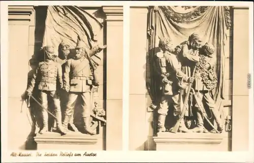 Ansichtskarte Kassel Cassel Die beiden Reliefs am Auetor 1932