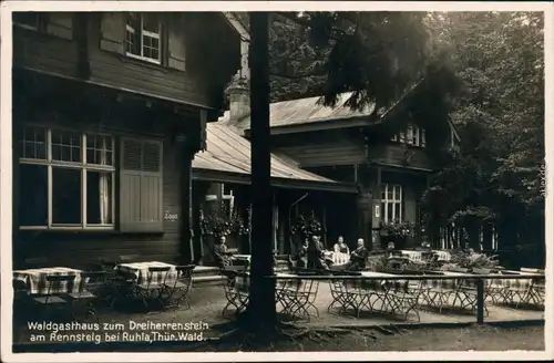 Ansichtskarte Ruhla Waldgasthof zum Dreiherrenstein 1931 