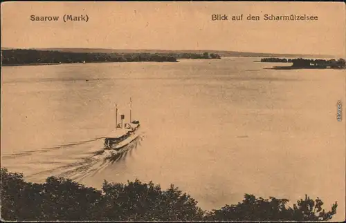 Ansichtskarte Pieskow-Bad Saarow Scharmützelsee mit Dampfer 1928