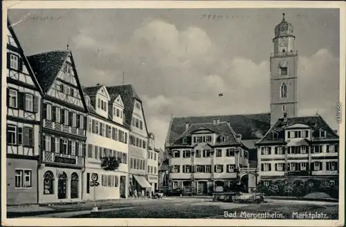 Ansichtskarte Bad Mergentheim Marktplatz 1934