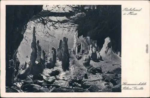 Ansichtskarte Rübeland Hermannshöhle - Blaue Grotte 1932