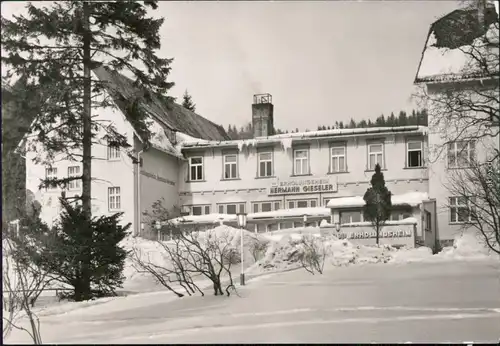 Ansichtskarte Schierke FDGB-Erholungsheim "Hermann Gieseler" 1980