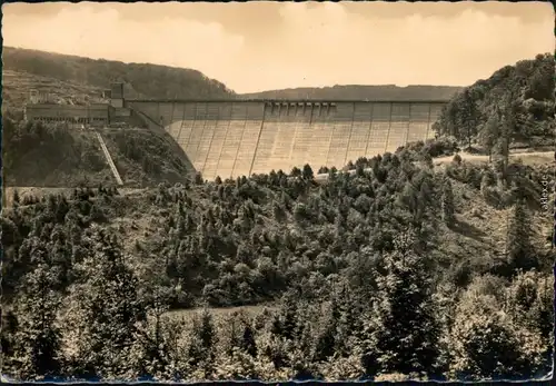 Ansichtskarte Oberharz am Brocken Rappbodetalsperre - Staumauer 1962