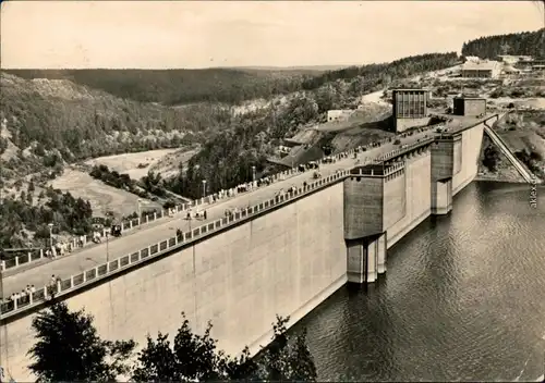 Ansichtskarte Oberharz am Brocken Rappbodetalsperre - Staumauer 1967
