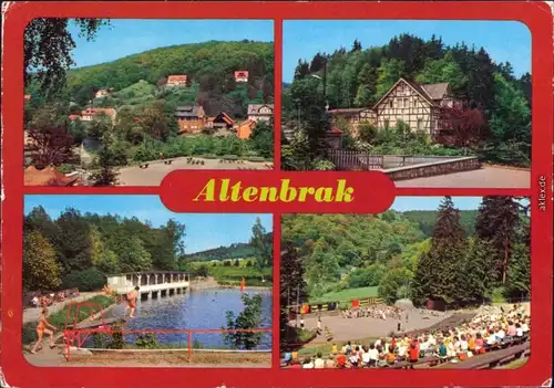 Altenbrak Teilansichten, Am Rolandseck, Waldbergbad, Waldbühne 1979