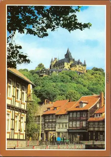 Ansichtskarte Wernigerode Schloss vom Ort aus gesehen 1980