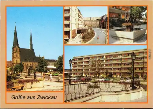 Zwickau Katharinenkirche, Neubaugebiet Alter Steinweg,  Leineweber 1989