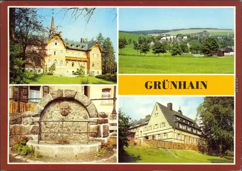 Grünhain  Beierfeld Kurheim, Teilansicht, Mönchsbrunnen, Genesungsheim 1983