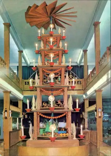 Ansichtskarte Seiffen (Erzgebirge) Spielzeugmuseum - 6 m hohe Pyramide 1979