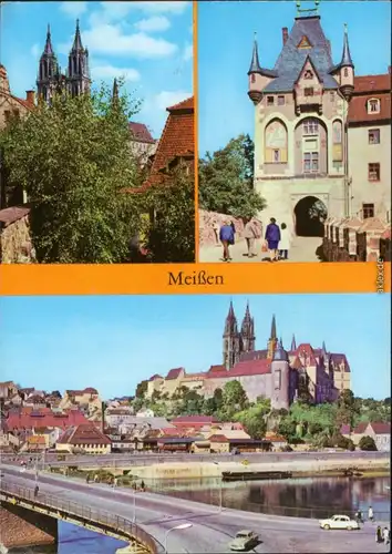 Meißen Dom und Schloss Albrechtsburg Ansichtskarte g1975