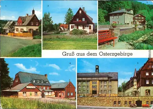 Altenberg (Erzgebirge) Geising: Bergstraße,   Platz des Bergmannes 1979