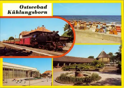 Kühlungsborn Bahnhof FDGB-Ferienheimes Ernst Grube, Konzertgarten Ost c1986