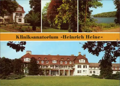 Ansichtskarte Neu Fahrland-Potsdam Kliniksanatorium H. Heine Mehrbild 1988