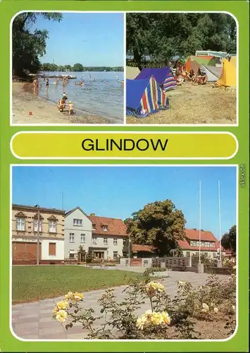 Glindow (Havel)-Werder (Havel) Badestelle Glindowsee, Campingplatz D/140 1986
