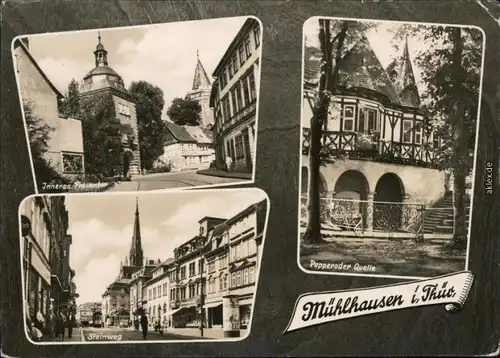 Mühlhausen (Thüringen) Inneres Frauentor, Popperoder Quelle, Steinweg 1966