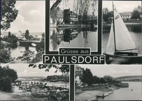 Paulsdorf Dippoldiswalde   Segelboot, Gaststätte, Uferbereich 1965