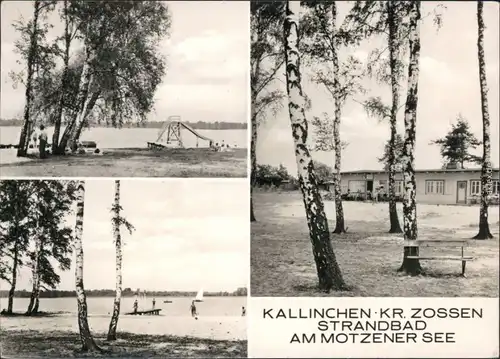 Ansichtskarte Kallinchen-Zossen Rutsche, Bungalow, Uferbereich 1976