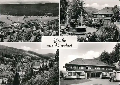 Kipsdorf-Altenberg (Erzgebirge) Panorama Springbrunnen, Häuseransicht 1980