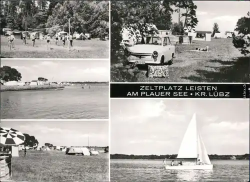 Leisten-Plau (am See) Mehrbild: Zeltplatz, Sportanlage und Strand 1982 