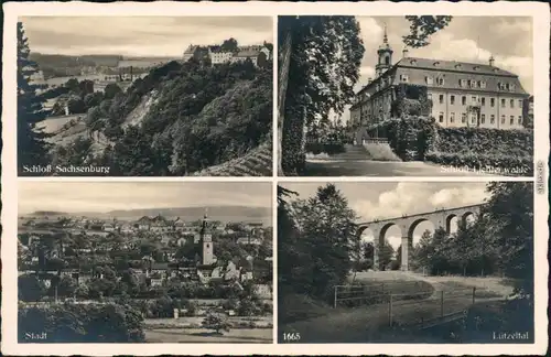 Frankenberg (Sachsen) Schloß  Panorama-Ansicht, Schloss Lichterwalde,  1936