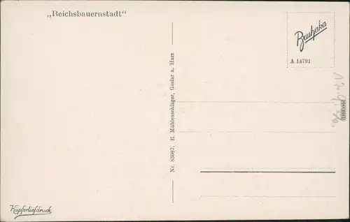 Ansichtskarte Goslar Frankenberger Plan 1932