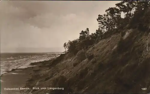 Ansichtskarte Bansin-Heringsdorf Usedom Strand mit Steilküste 1929