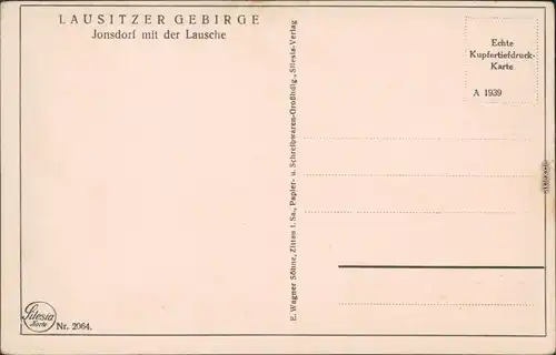 Ansichtskarte Jonsdorf Panorama-Ansicht 1929