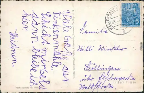 Lichtenhain/Bergbahn-Oberweißbach Oberweißbacher Bergbahn 1959