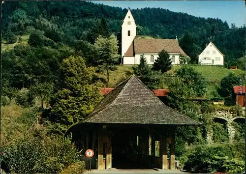 Ansichtskarte Forbach (Baden) Ev. Kirche Zum guten Hirten 1975