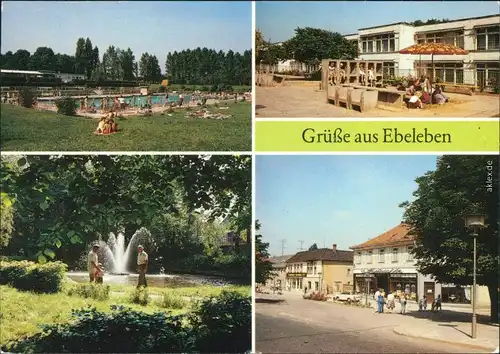 Ebeleben Sondershausen Freibad, Kinderkombination, Schloßpark, Markt g1989