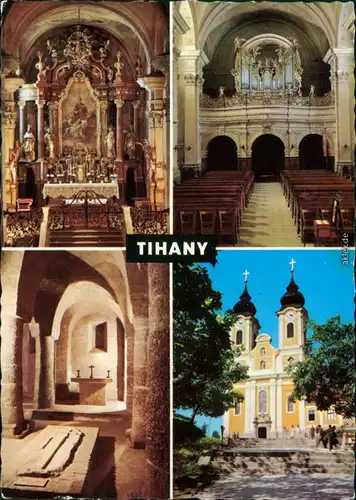 Ansichtskarte Tihany Abtei Tihany - Innen- und Außenansicht 1984