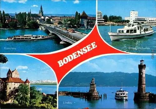 Friedrichshafen Konstanz - Brücke, Freidrichshafen - Fähre Lindau - Hafen 1993