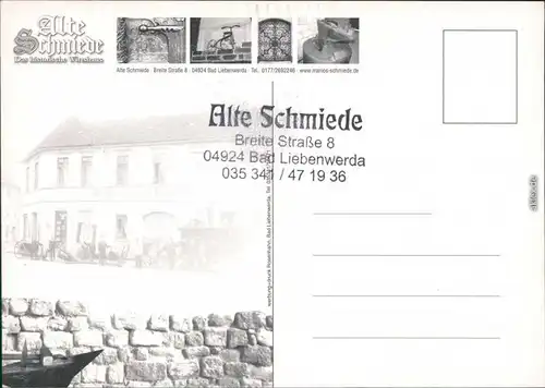 Ansichtskarte Bad Liebenwerda Alte Schmiede 1995