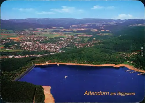 Ansichtskarte Attendorn Biggesee / Biggetalsperre - Staumauer 1987