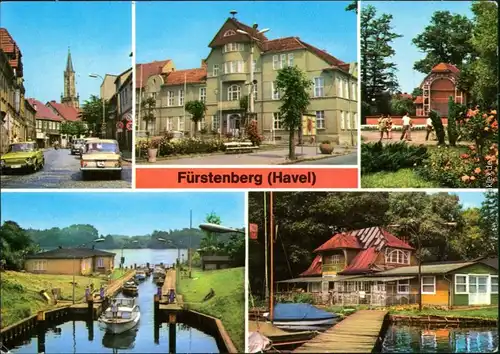 Fürstenberg Havel Ernst-Thälmann-Straße, Rathaus, Park des Friedens,  g1980