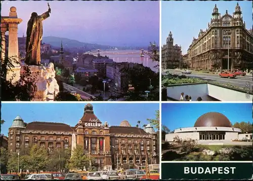 Ansichtskarte Budapest Überblick, Ortsmotiv, Hotel Gallert, Kugelhaus 1982