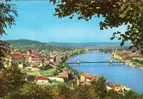 Ansichtskarte Budapest Panorama-Ansicht 1985