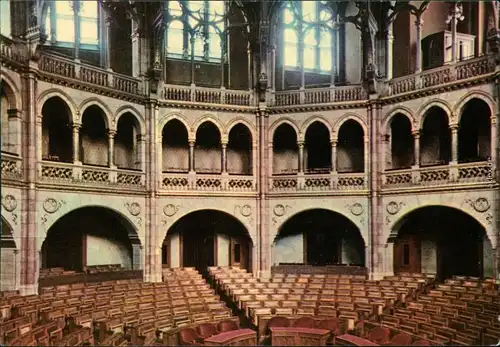 Budapest Országház/Parlament: Sitzungsaal der Deputiertenkammer 1988