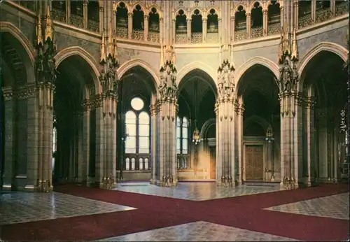 Ansichtskarte Budapest Országház/Parlament: Kuppelhalle 1989