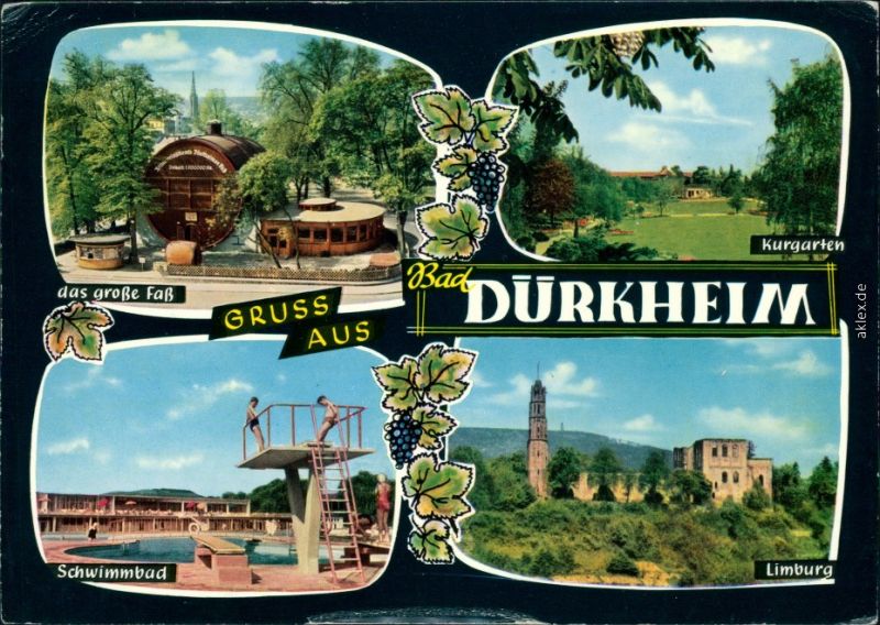 Bad Dürkheim Naturweinschenke Dürkheimer Fass, Kurgarten, 1967 Nr. 86944 oldthing