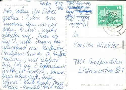 Ansichtskarte Binz (Rügen) Jagdschloss Granitz 1975